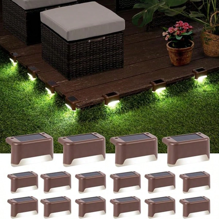 12 Pack Solar Deck Lights, For Stairs, Poolside, Outdoor Fence,Swimming Pool,Steps,Deck,Backyard-0