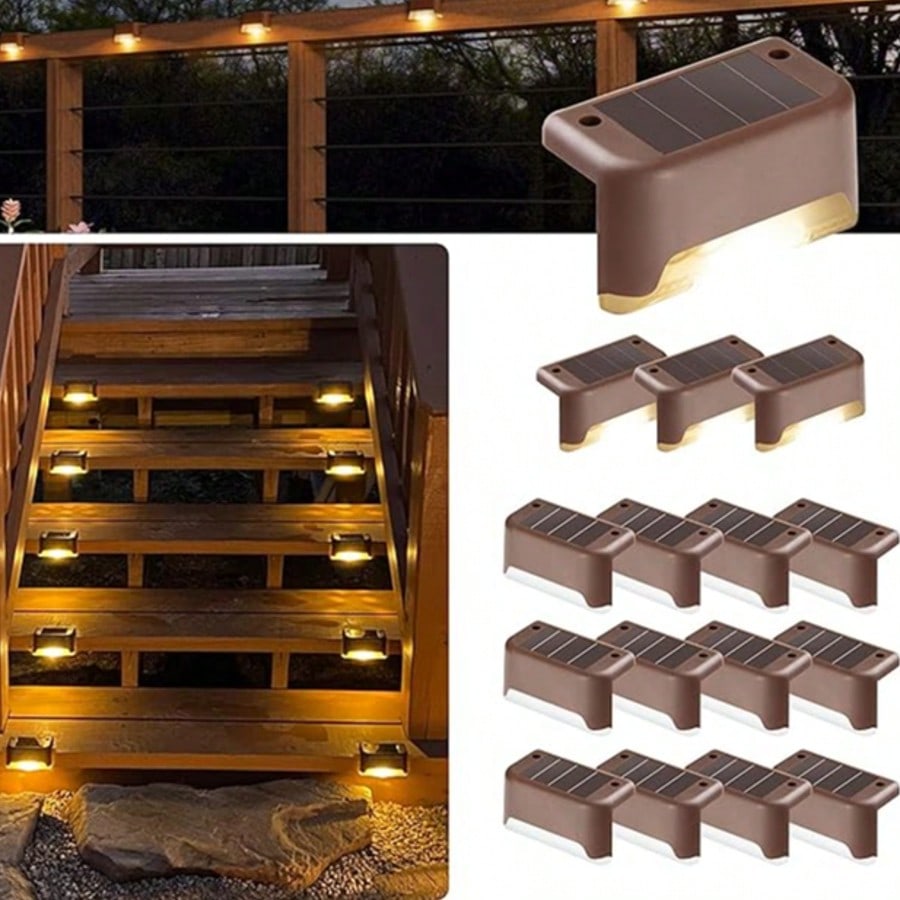 12 Pack Solar Deck Lights, For Stairs, Poolside, Outdoor Fence,Swimming Pool,Steps,Deck,Backyard-1
