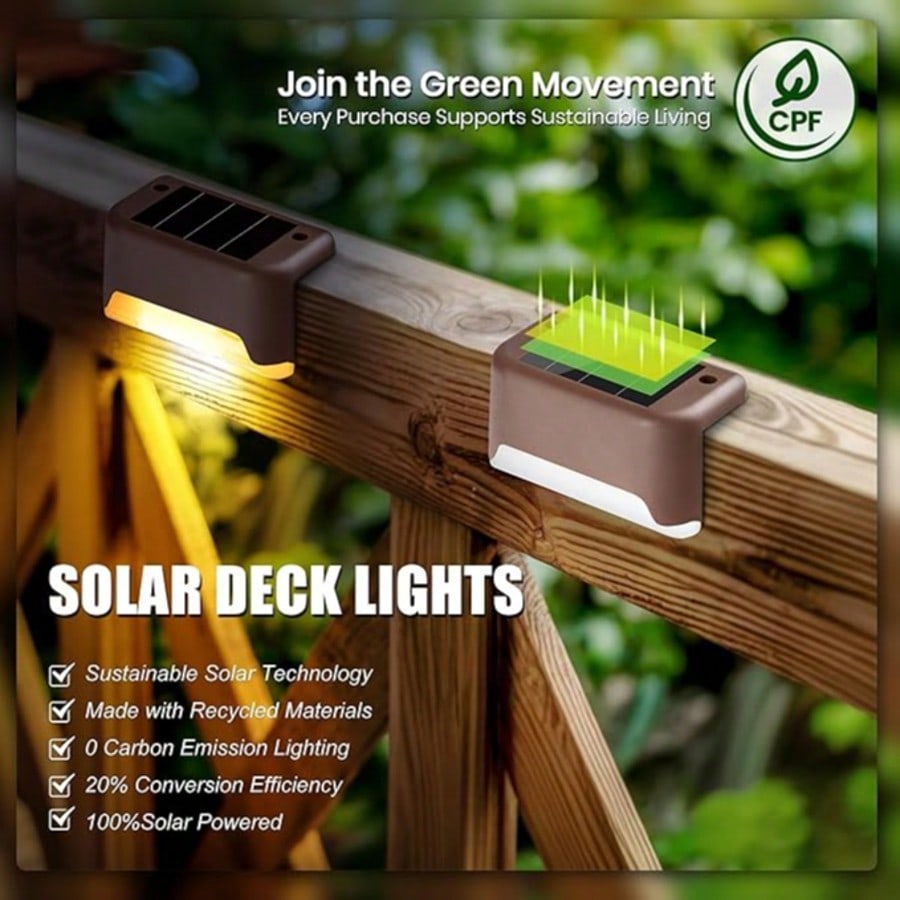 12 Pack Solar Deck Lights, For Stairs, Poolside, Outdoor Fence,Swimming Pool,Steps,Deck,Backyard-4