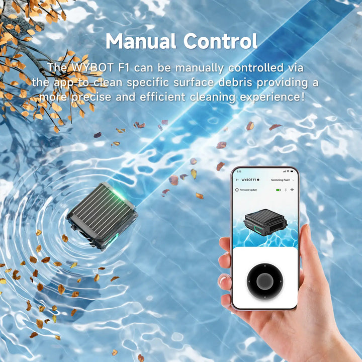 WYBOT F1 Pool Skimmer Solar Powered Robotic Cleaner-4