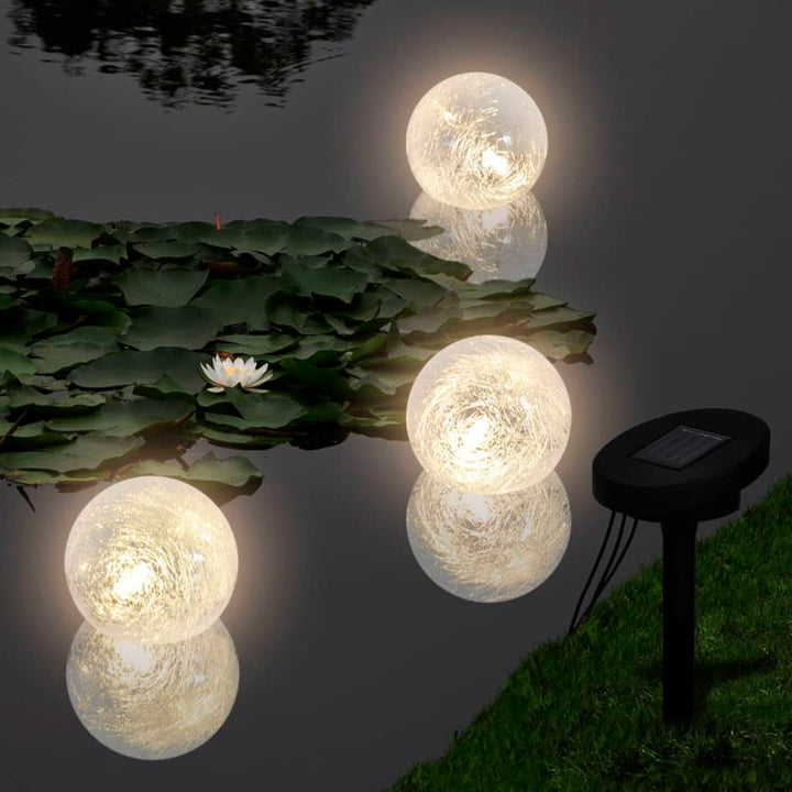 NNEVL Solar Bowl 3 LED Floating Ball Light for Pond Swimming Pool-0