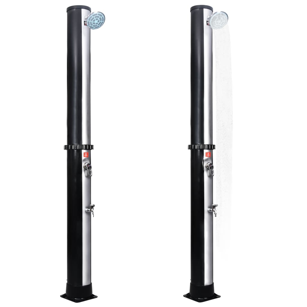 vidaXL Outdoor Solar Shower Swimming Pool Shower with Faucet Shower Stand-4