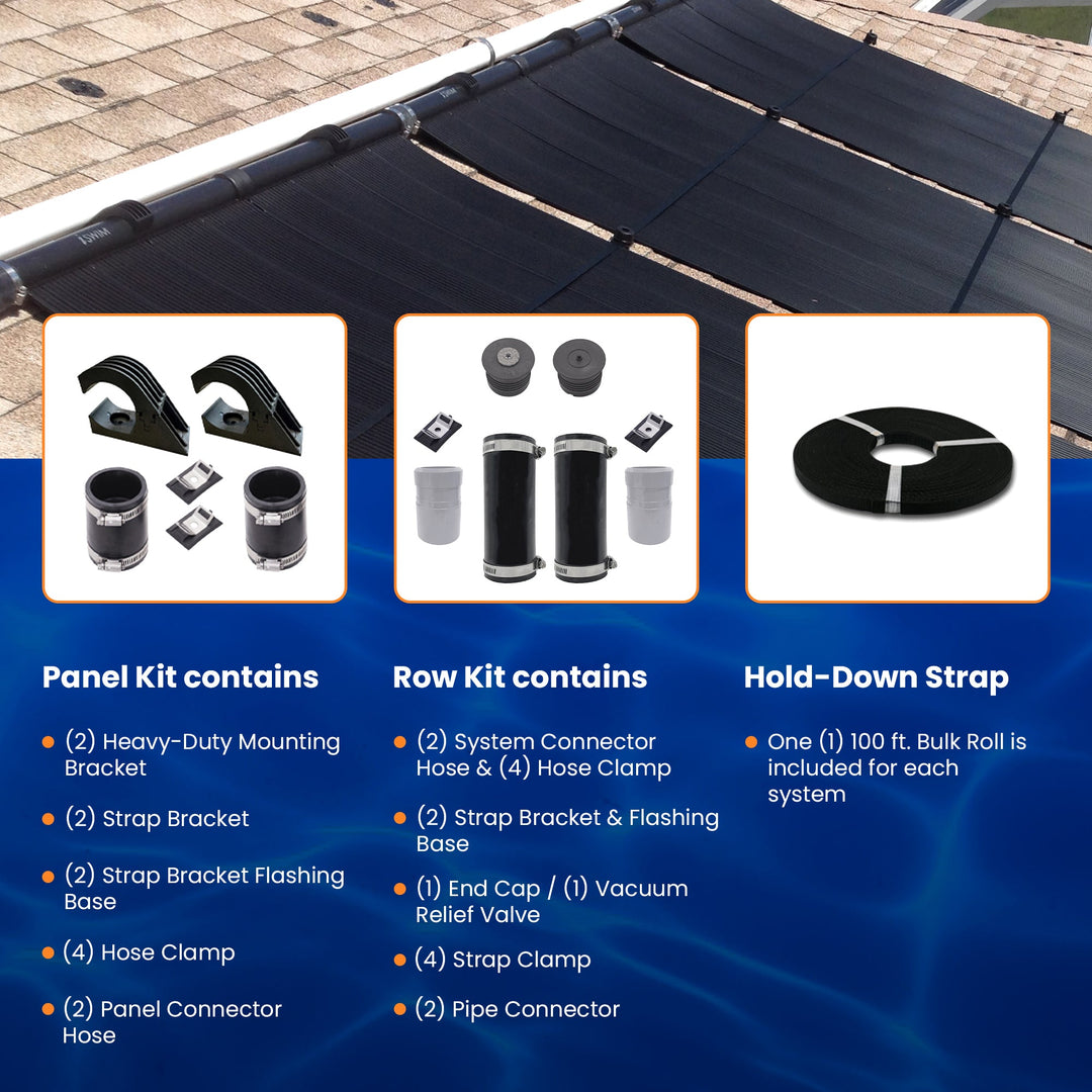 SwimEasy High-Performance DIY Solar Pool Heater Kit - 15-20 Year Life Expectancy - Ultimate Combination of Performance & Durability