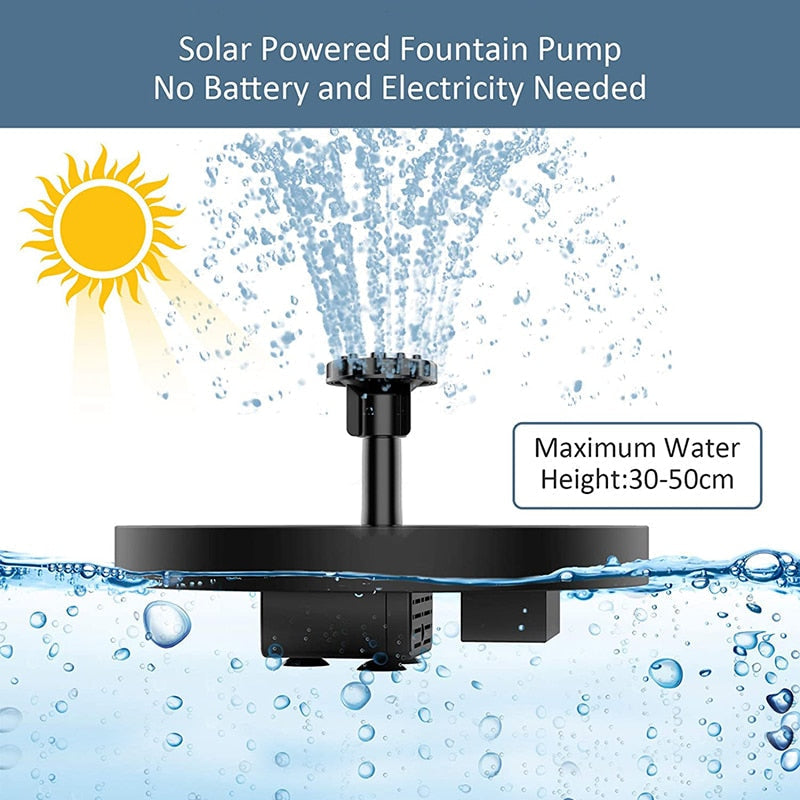 Mini Solar Water Fountain Pool Pond Waterfall Fountain Garden Decoration Outdoor Bird Bath Solar Powered Fountain Floating Water-4