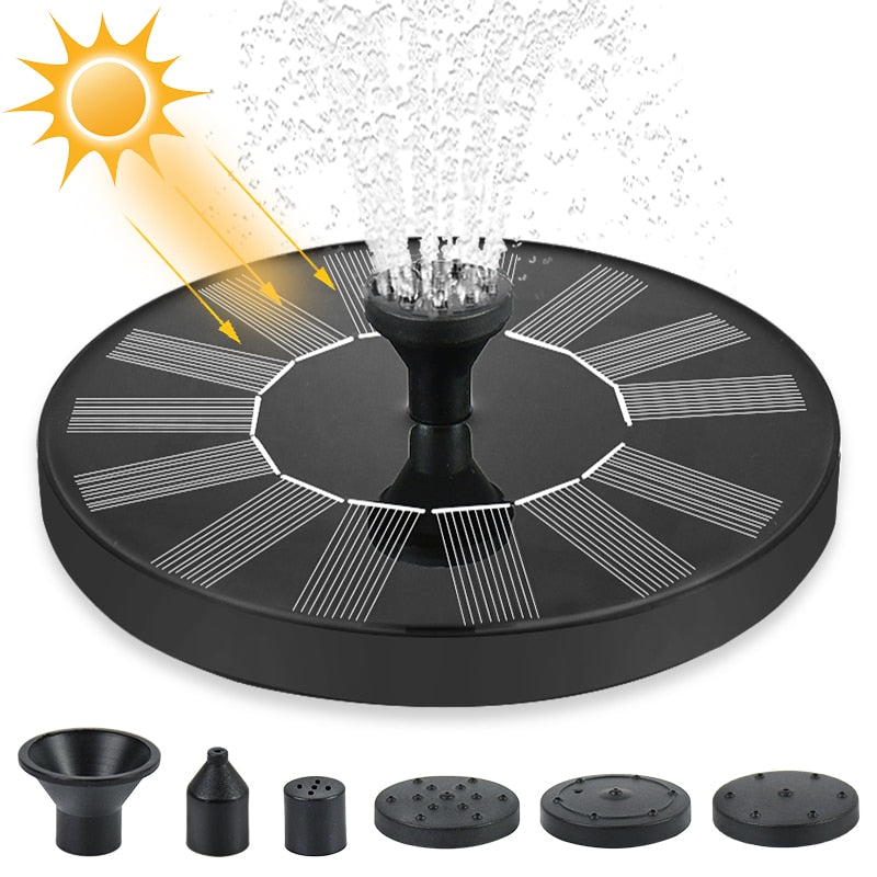 Mini Solar Water Fountain Pool Pond Waterfall Fountain Garden Decoration Outdoor Bird Bath Solar Powered Fountain Floating Water-0