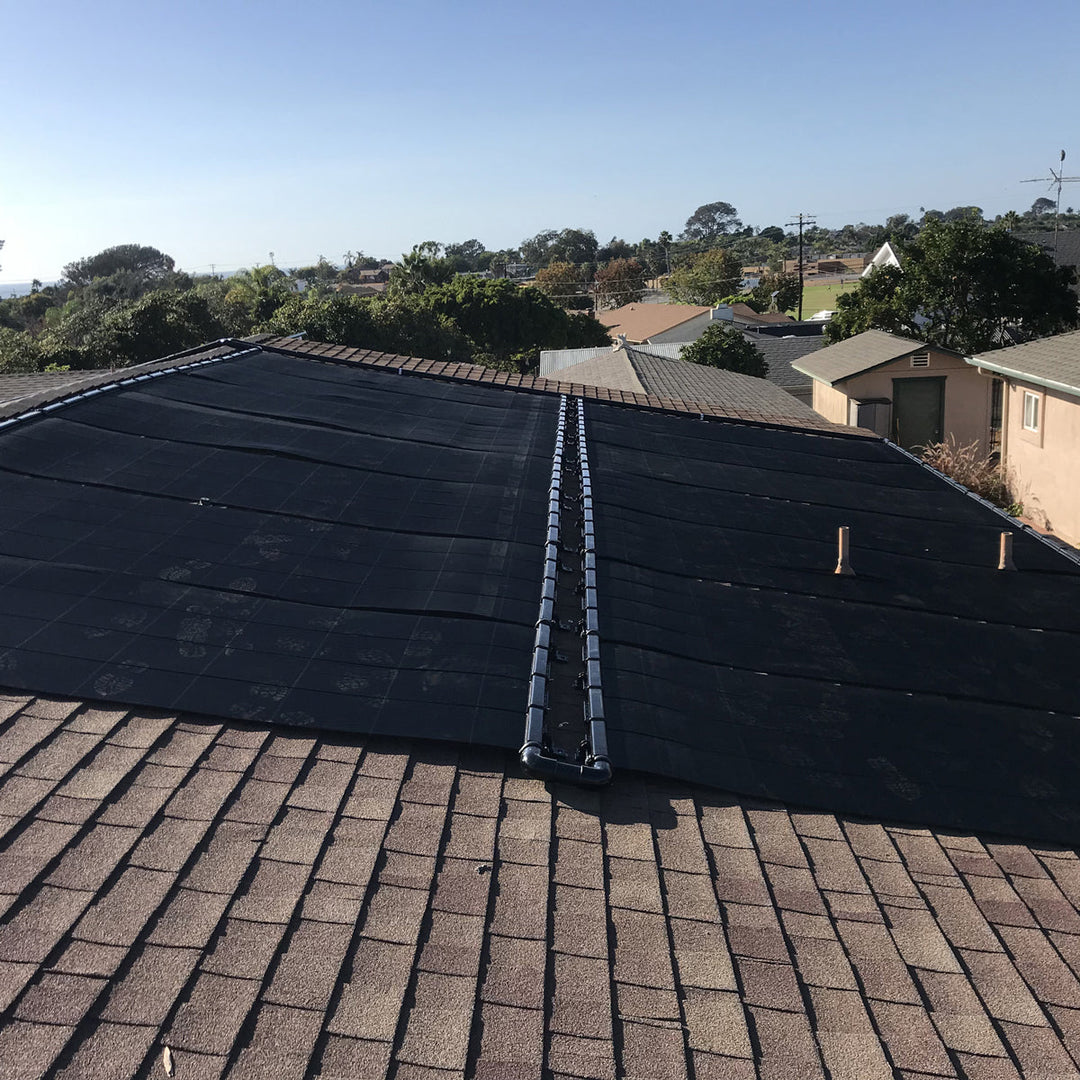 SwimJoy Industrial Grade DIY Solar Pool Heater Kit - Advanced High-Wind Mounting System - Lifetime Ltd. Warranty