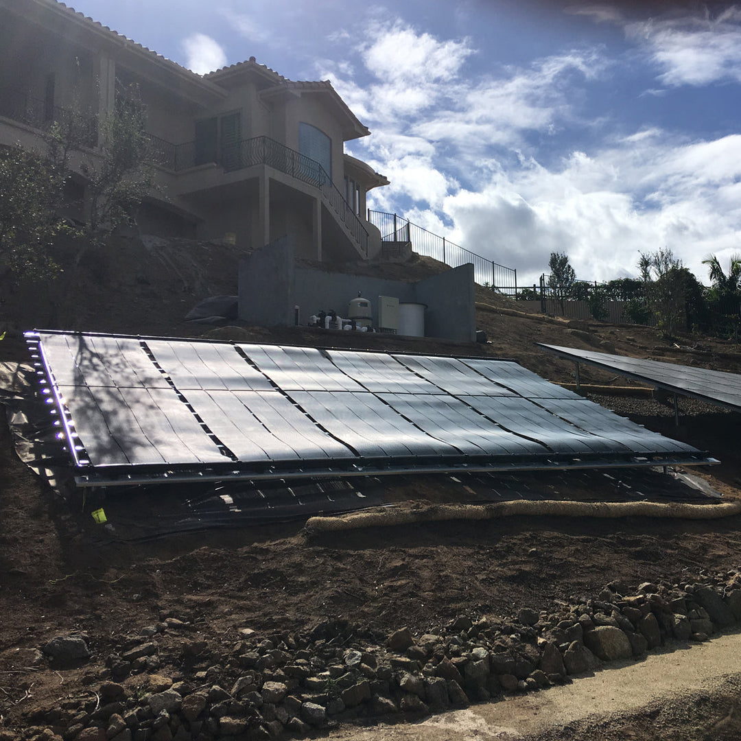 SwimJoy Industrial Grade DIY Solar Pool Heater Kit - Advanced High-Wind Mounting System - Lifetime Ltd. Warranty