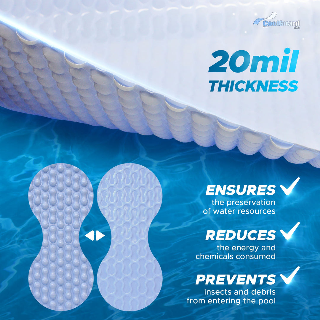CoolGuard™ GeoBubble™ Solar Pool Cover Reflective Cooling for Hot Climates