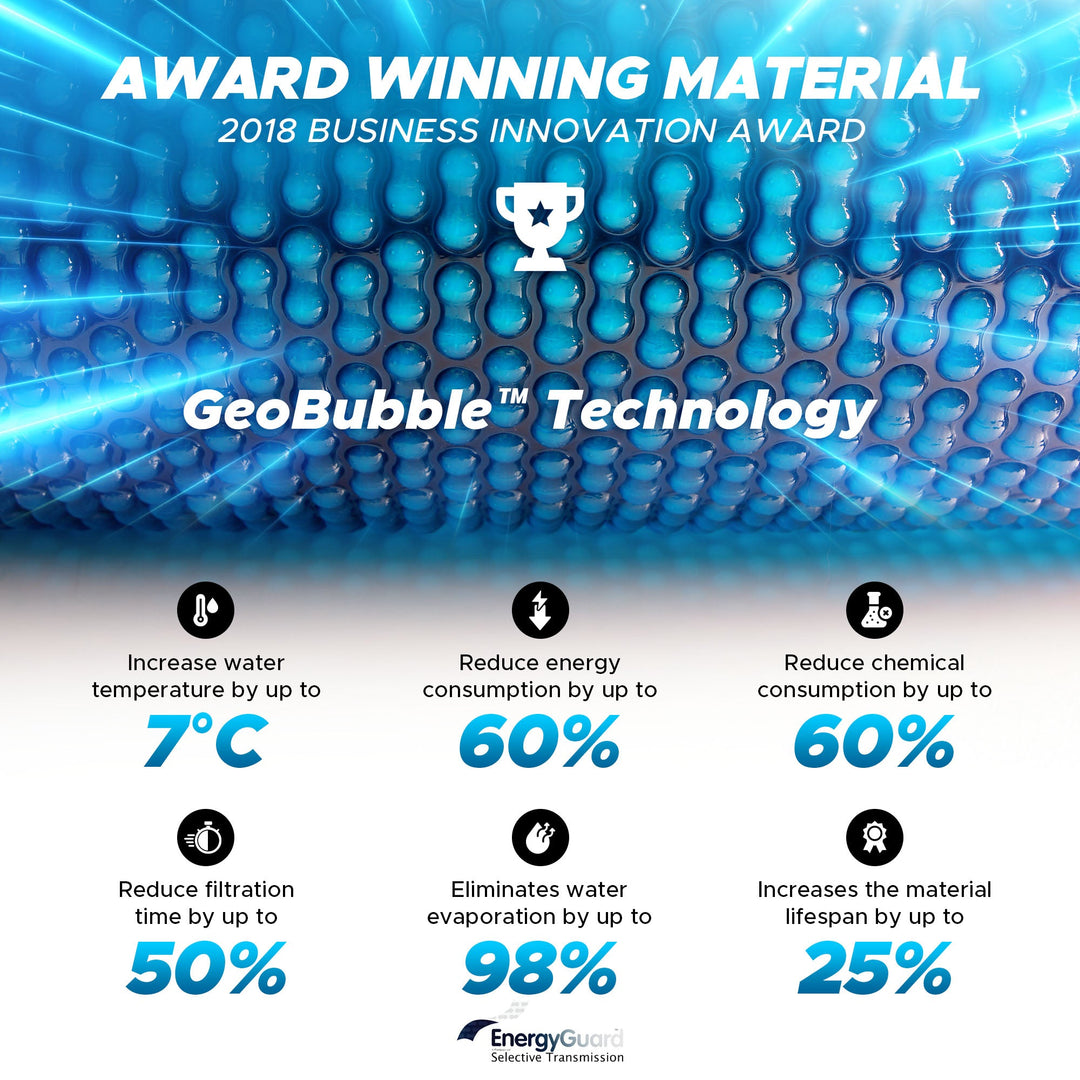 EnergyGuard™ GeoBubble™ Solar Pool Cover — Heat Retention & Energy Savings