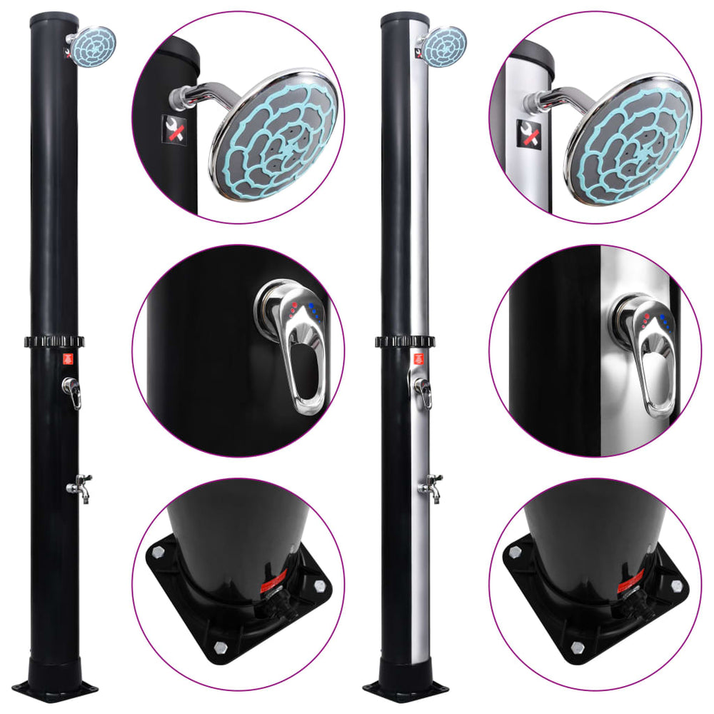 vidaXL Outdoor Solar Shower Swimming Pool Shower with Faucet Shower Stand-1